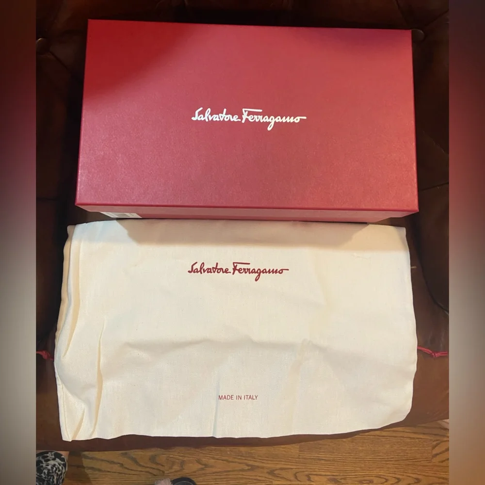 Salvatore Ferragamo Red and Cream Garment Bags
